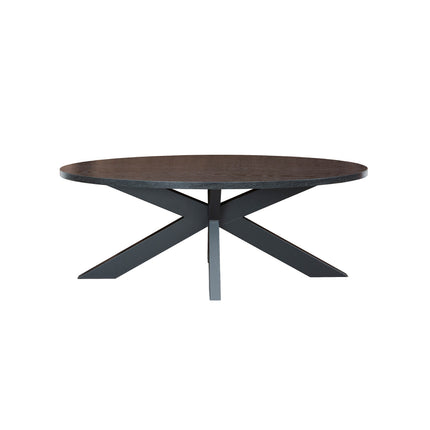 Salontafel ovaal zwart MDF 120cm Rato