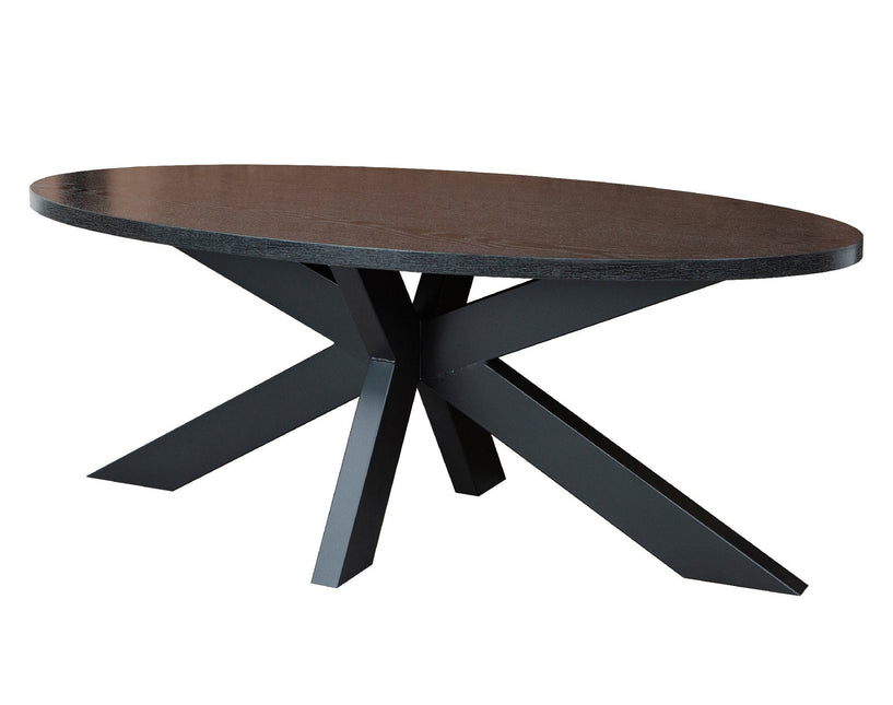 Salontafel ovaal zwart MDF 120cm Rato