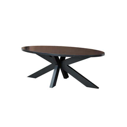 Salontafel ovaal zwart MDF 120cm Rato