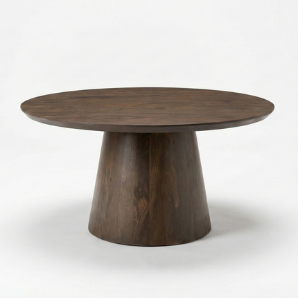 Salontafel Japandi rond walnoot mangohout 80cm Remi