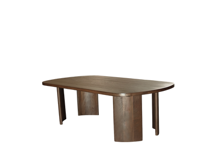 Salontafel Japandi ovaal 130cm walnoot mangohout Rico