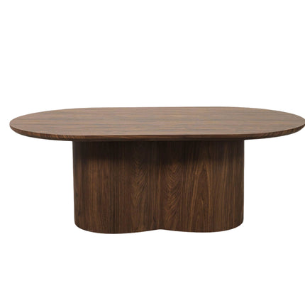 Salontafel Japandi ovaal walnoot MDF 120cm Rumi