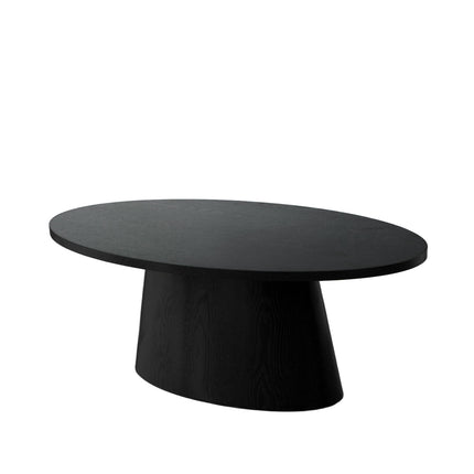 Salontafel Japandi ovaal zwart MDF 120cm Saga