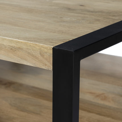 Salontafel vierkant lichtbruin mangohout 90cm Violet