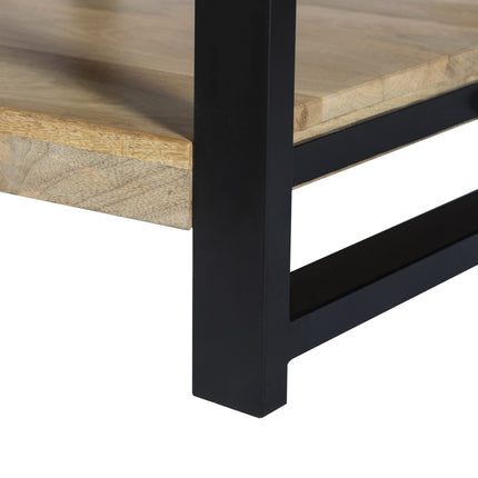 Salontafel vierkant lichtbruin mangohout 90cm Violet