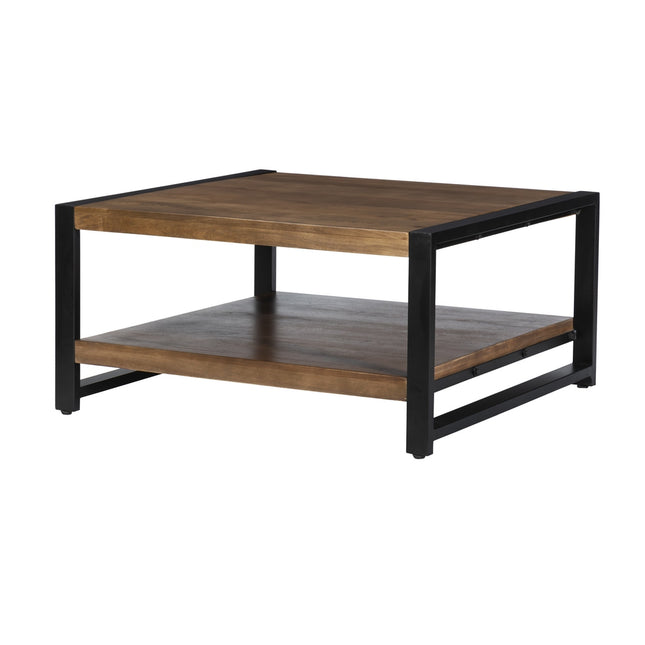 Salontafel vierkant walnoot mangohout 90cm Violet