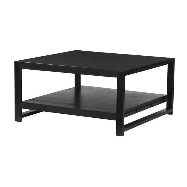 Salontafel vierkant zwart mangohout 90cm Violet