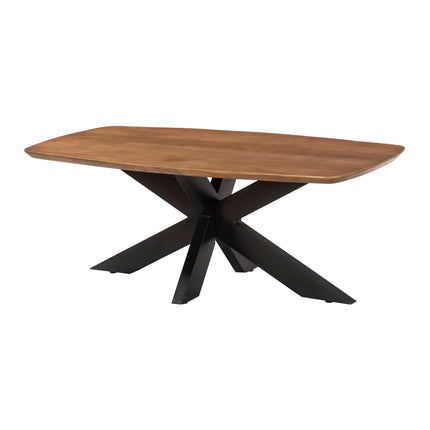 Salontafel deens ovaal mangohout 120cm walnoot Livy