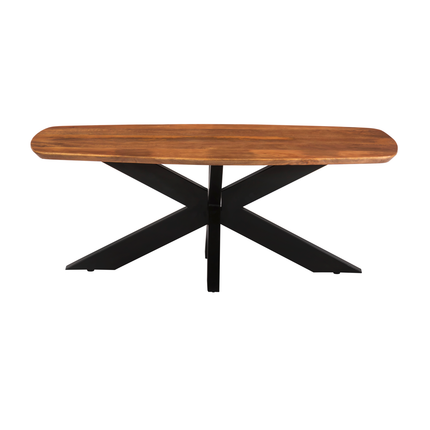 Salontafel deens ovaal mangohout 120cm bruin Livy