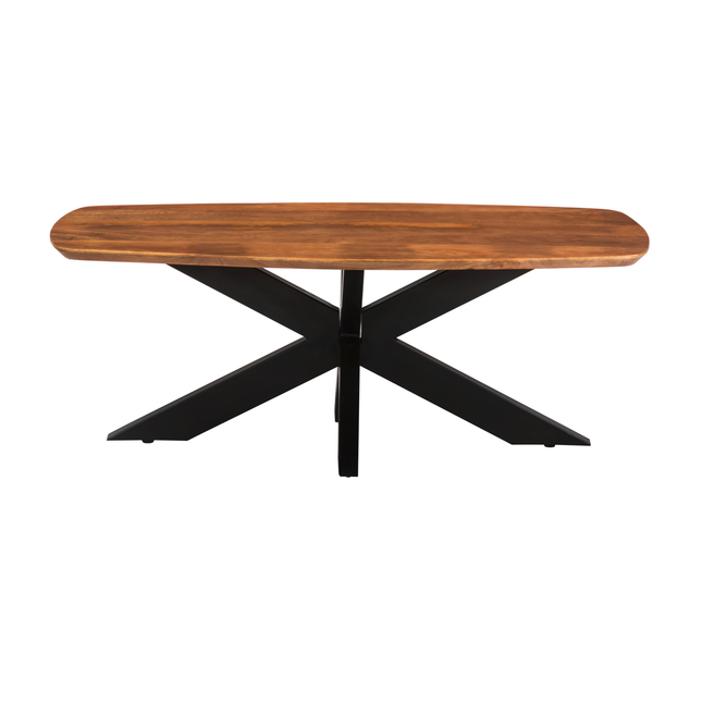 Salontafel deens ovaal mangohout 130cm bruin Livy