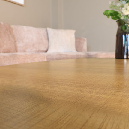 Salontafel ovaal lichtbruin melamine 120cm Denzel