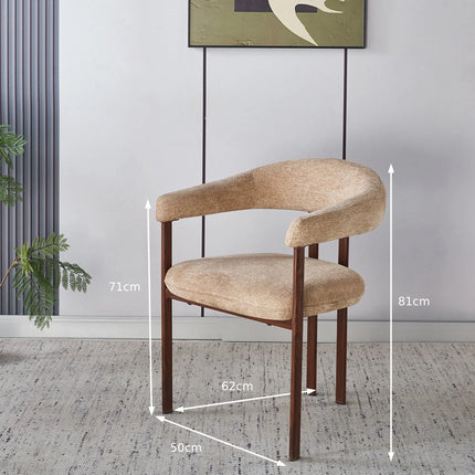 SET DEAL: 6 stuks Eetkamerstoel Japandi bruin Sena walnoot