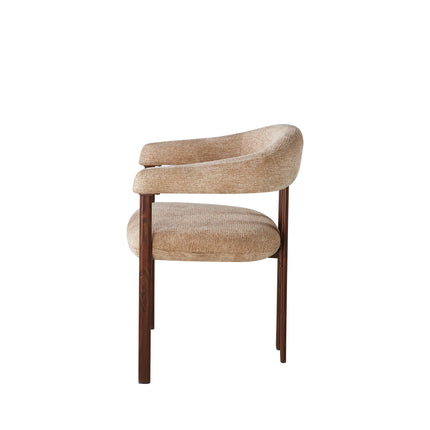 Eetkamerstoel Japandi bruin Sena walnoot