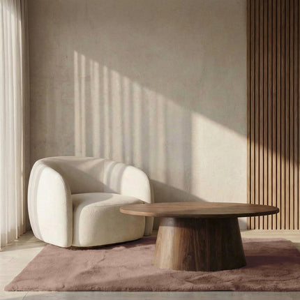 Vloerkleed taupe 200x350cm hoogpolig