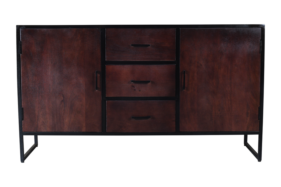Dressoir mangohout 150cm walnoot bruin Daan