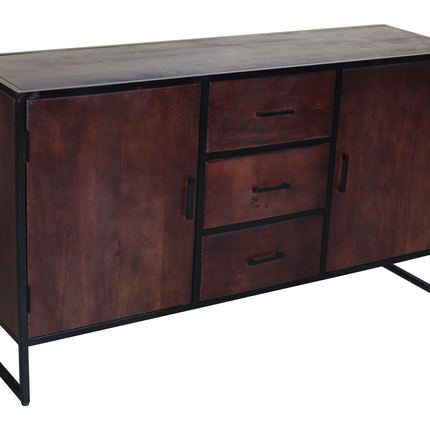 Dressoir mangohout 150cm walnoot bruin Daan