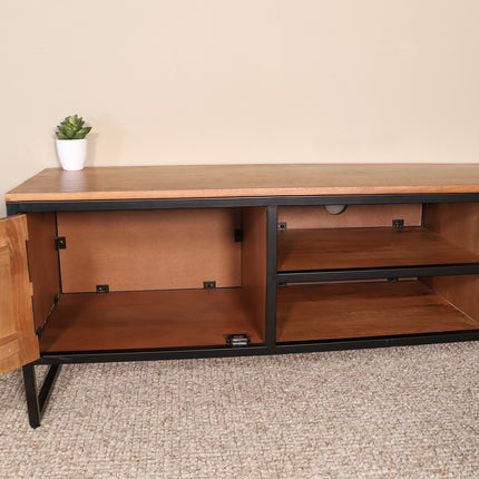 TV meubel bruin mangohout 150cm Liv