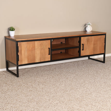 TV meubel bruin mangohout 150cm Liv