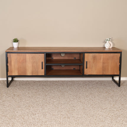 TV meubel bruin mangohout 150cm Liv