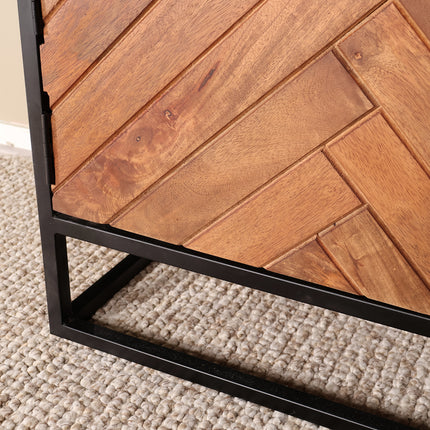 Tv meubel visgraat bruin mangohout 165cm Danae