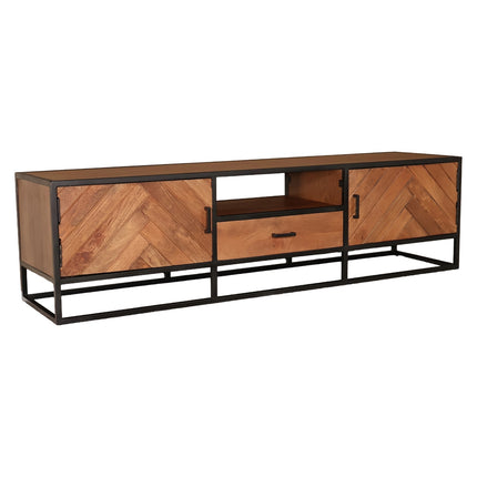 Tv meubel visgraat bruin mangohout 165cm Danae