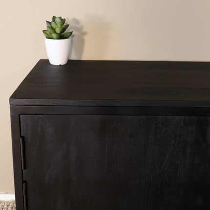 TV meubel zwart mangohout 180cm Liv