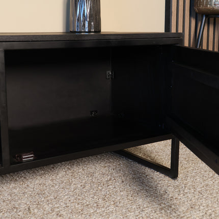 TV meubel zwart mangohout 180cm Liv