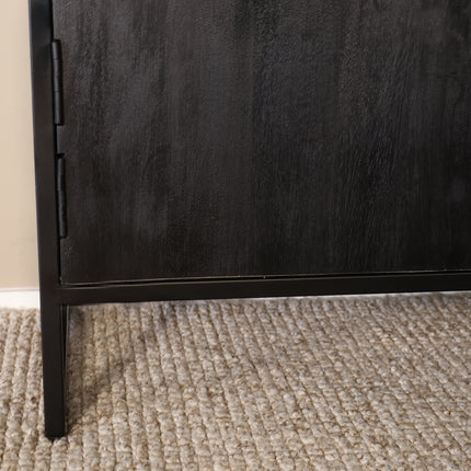 TV meubel zwart mangohout 180cm Liv