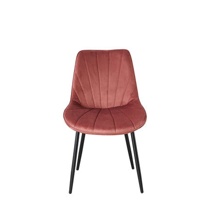 Eetkamerstoel roze velvet Tessa