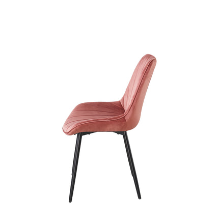 Eetkamerstoel roze velvet Tessa