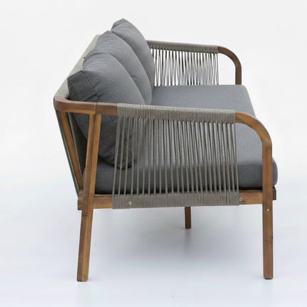 Tuinbank Peggy 3 zits 190cm acaciahout donkergrijs