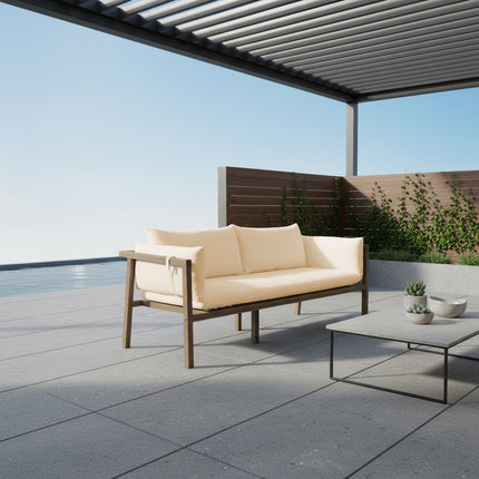 Tuinbank Xandra beige acaciahout 169cm