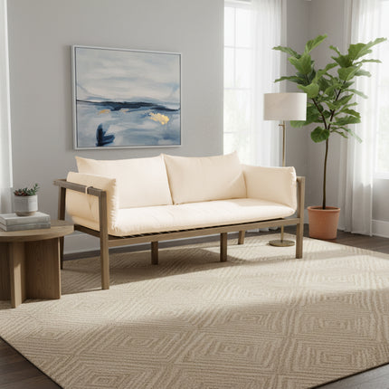 Tuinbank Xandra beige acaciahout 169cm