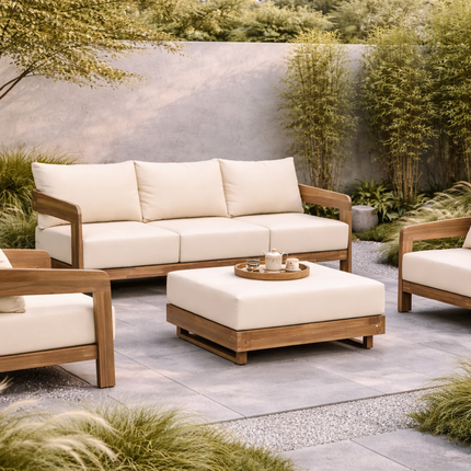 Tuinbank Bruno beige acaciahout 210cm