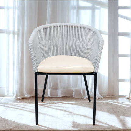 Tuinstoel beige metaal Barco