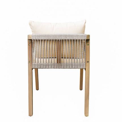 Tuinstoel beige acaciahout Denver