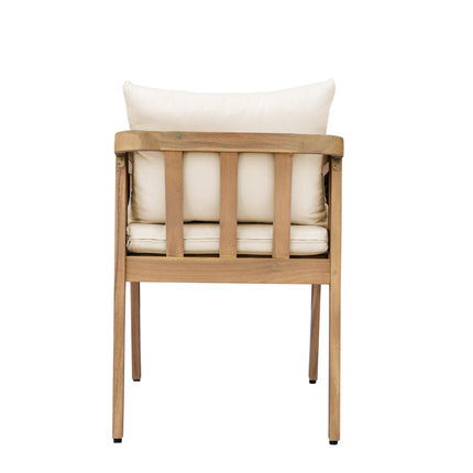 Tuinstoel beige acaciahout Savannah
