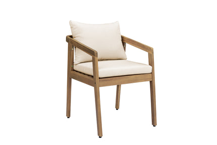 Tuinstoel beige acaciahout Savannah