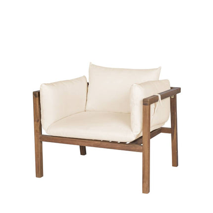 Tuinstoel beige acaciahout Xandra