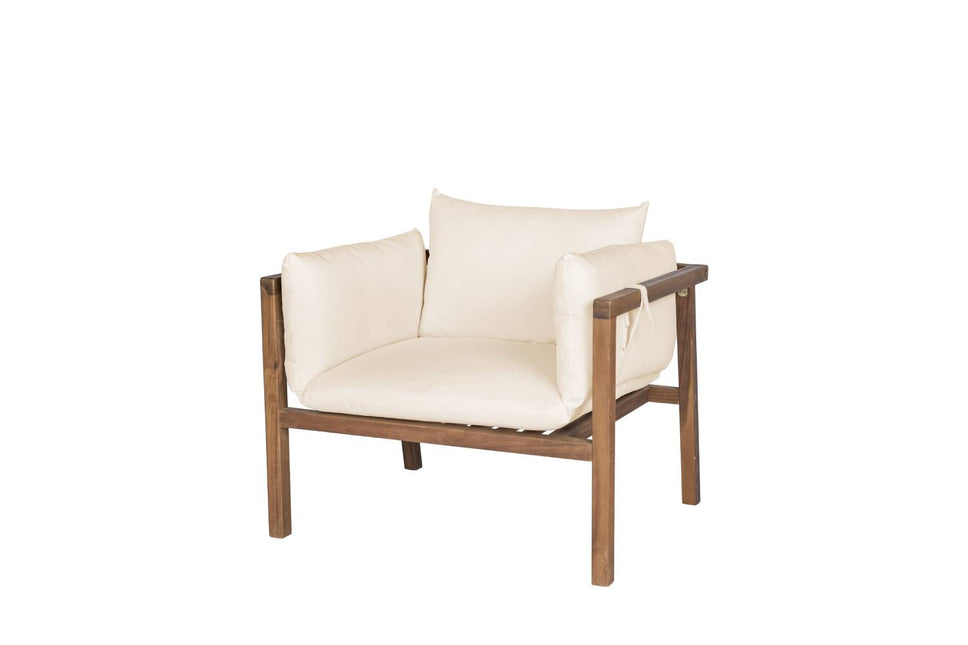 Tuinstoel beige acaciahout Xandra