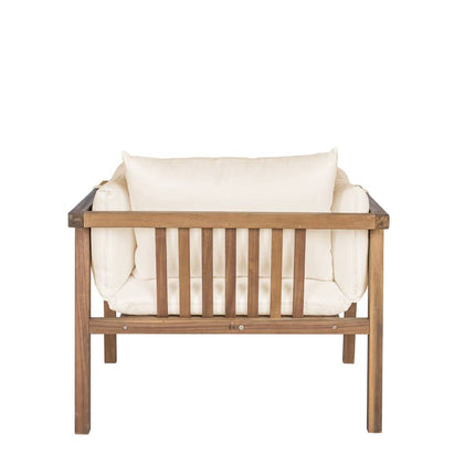 Tuinstoel beige acaciahout Xandra