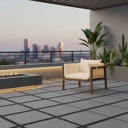 Tuinstoel beige acaciahout Xandra