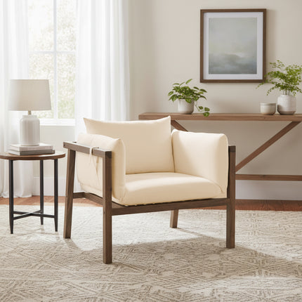 Tuinstoel beige acaciahout Xandra