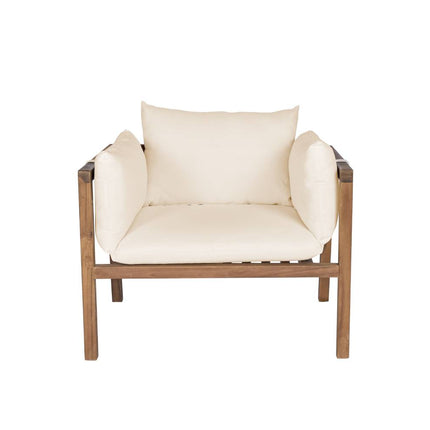 Tuinstoel beige acaciahout Xandra