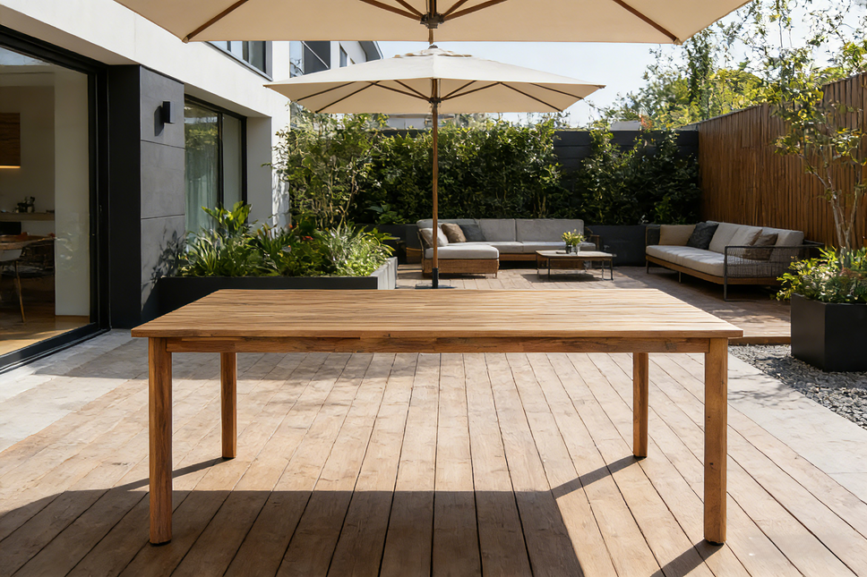 Tuintafel rechthoekig 180cm bruin acaciahout Brooklyn