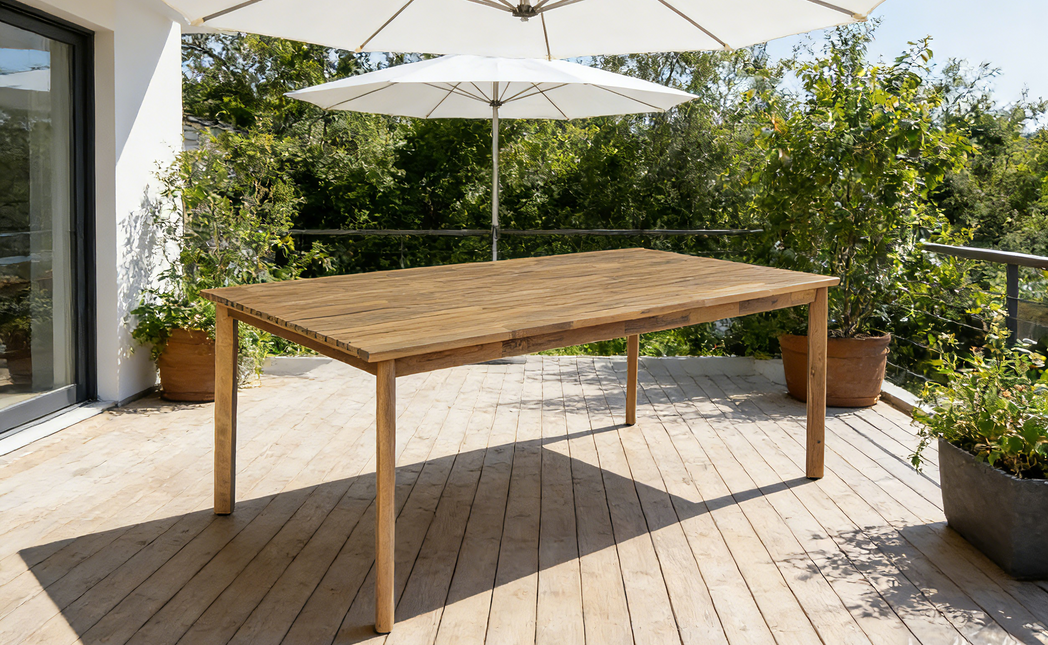 Tuintafel rechthoekig 200cm bruin acaciahout Brooklyn