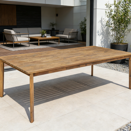 Tuintafel rechthoekig 240cm bruin acaciahout Brooklyn
