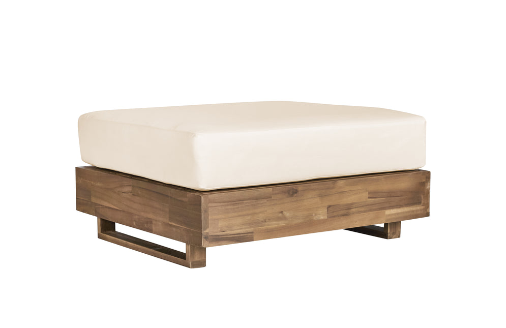 Loungetafel tuin met kussen beige acaciahout Dirk