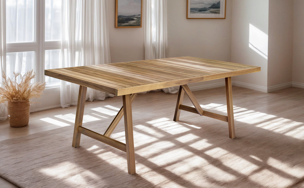Tuintafel rechthoekig 200cm bruin acaciahout Valencia