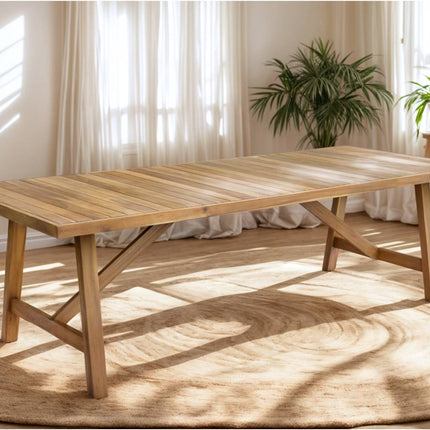 Tuintafel rechthoekig 260cm bruin acaciahout Valencia